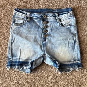 Kids Denim Button Shorts